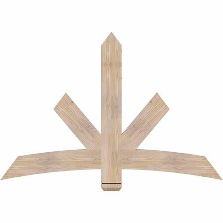 Ekena Millwork Alberta Smooth Timber Gable Bracket, Douglas Fir, 60"W x 40"H x 1 1/2"D x 5 1/2"F, 16/12 Pitch GBW060X40X0206ALB00SDF